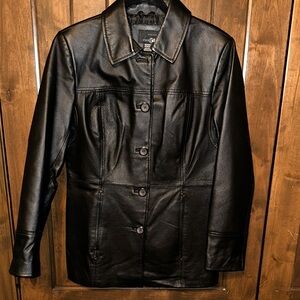 East 5th Dark Leather Coat